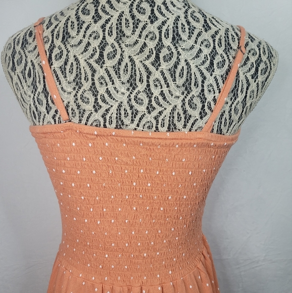 ✨️Roxy Orange Polka Dot Tube Dress w/ Removable Straps - Picture 3 of 4